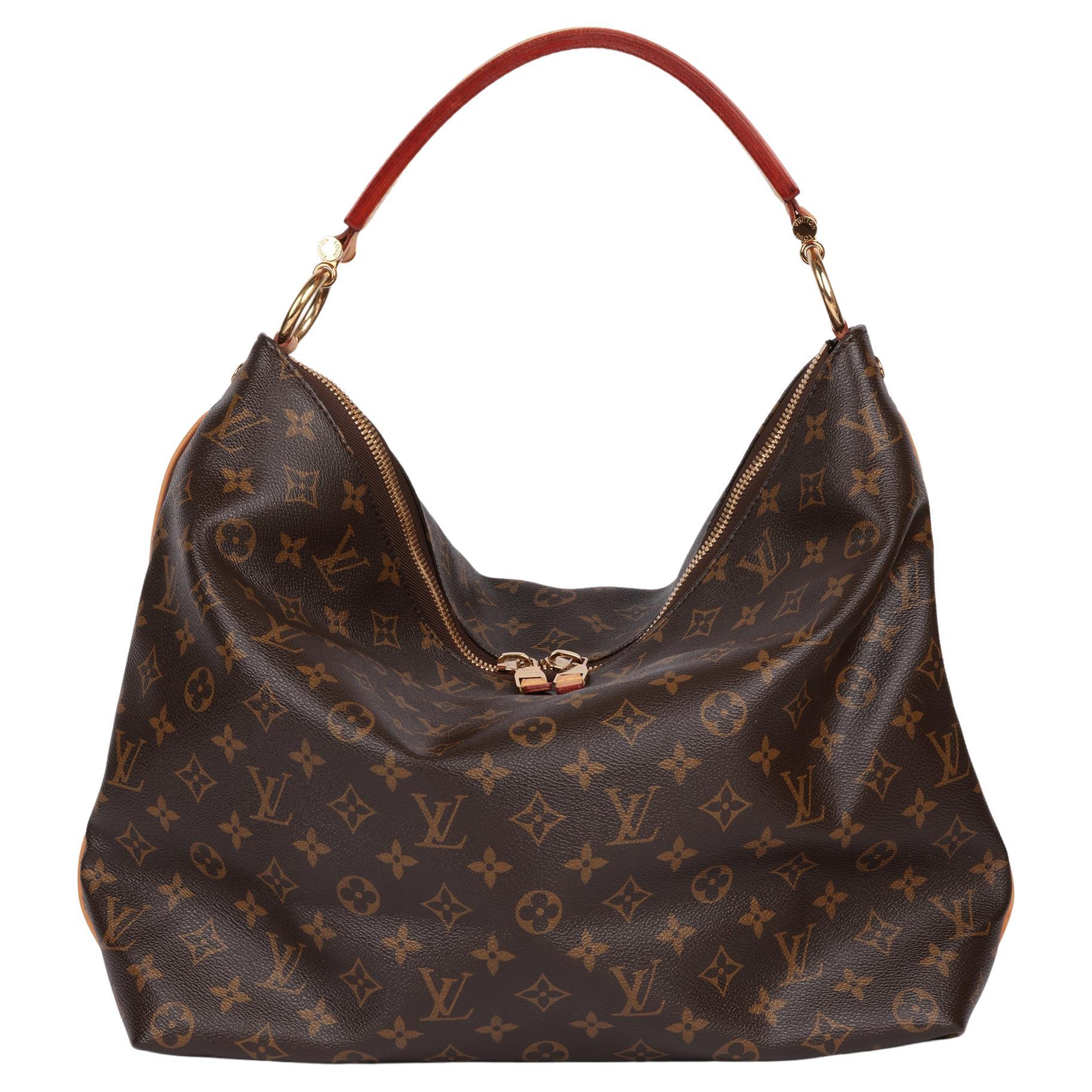 Louis Vuitton Brown Monogram Coated Canvas & Vachetta Leather Sully mm