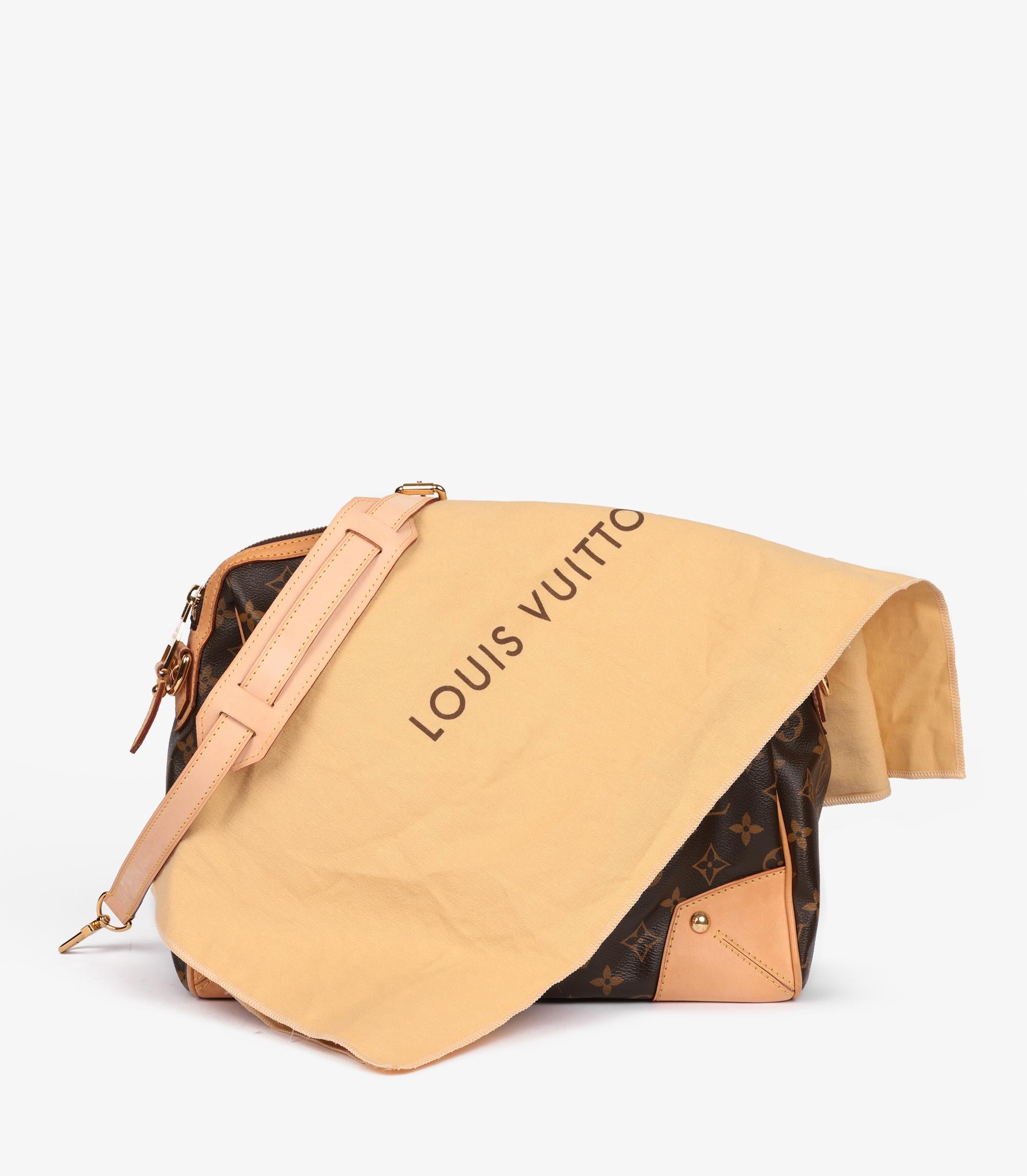 Louis Vuitton Monograma Marrón Lona Recubierta y Piel Vachetta Támesis PM 6