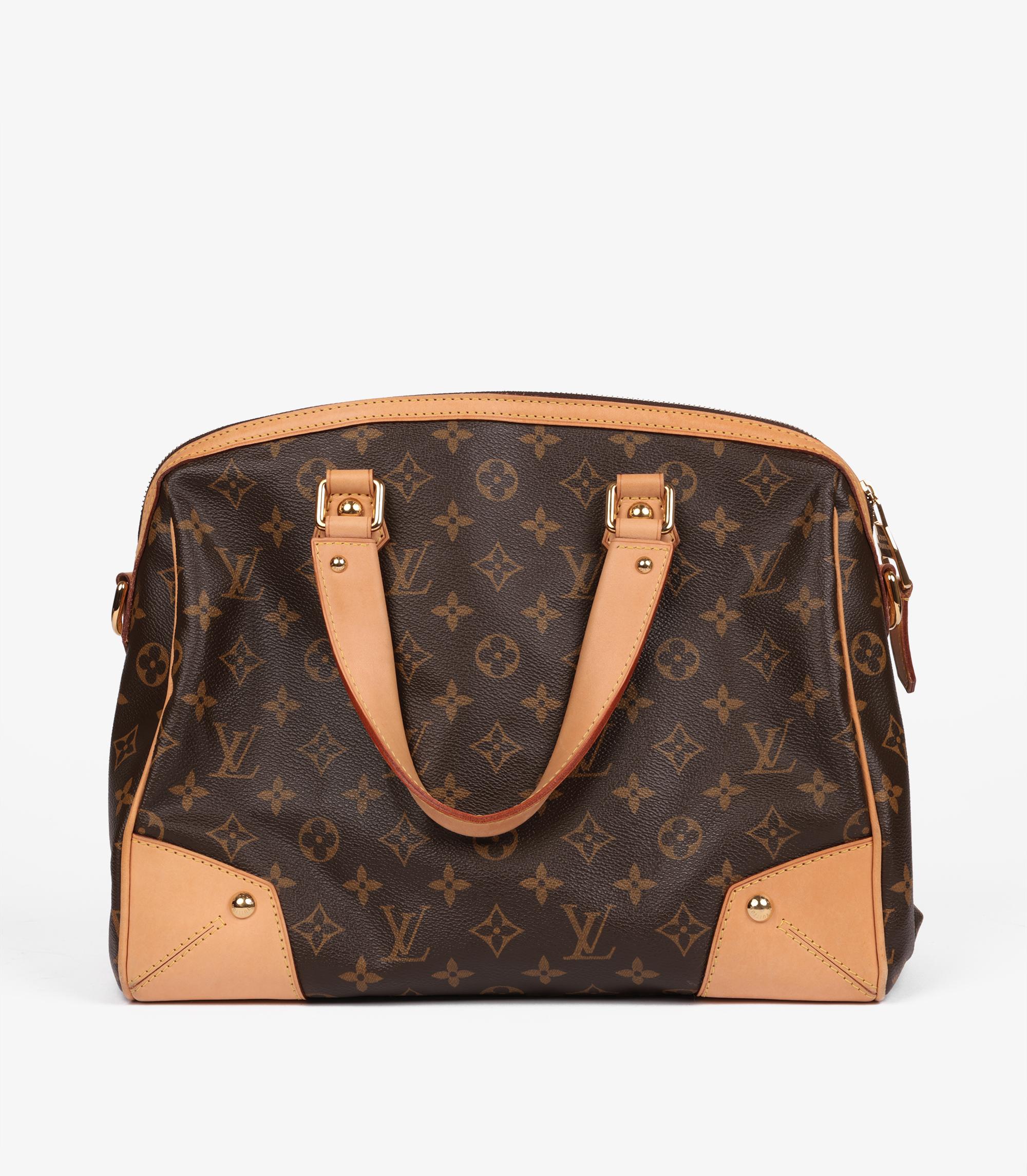 Louis Vuitton Monograma Marrón Lona Recubierta y Piel Vachetta Támesis PM 1