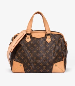Louis Vuitton Monograma Marrón Lona Recubierta y Piel Vachetta Támesis PM