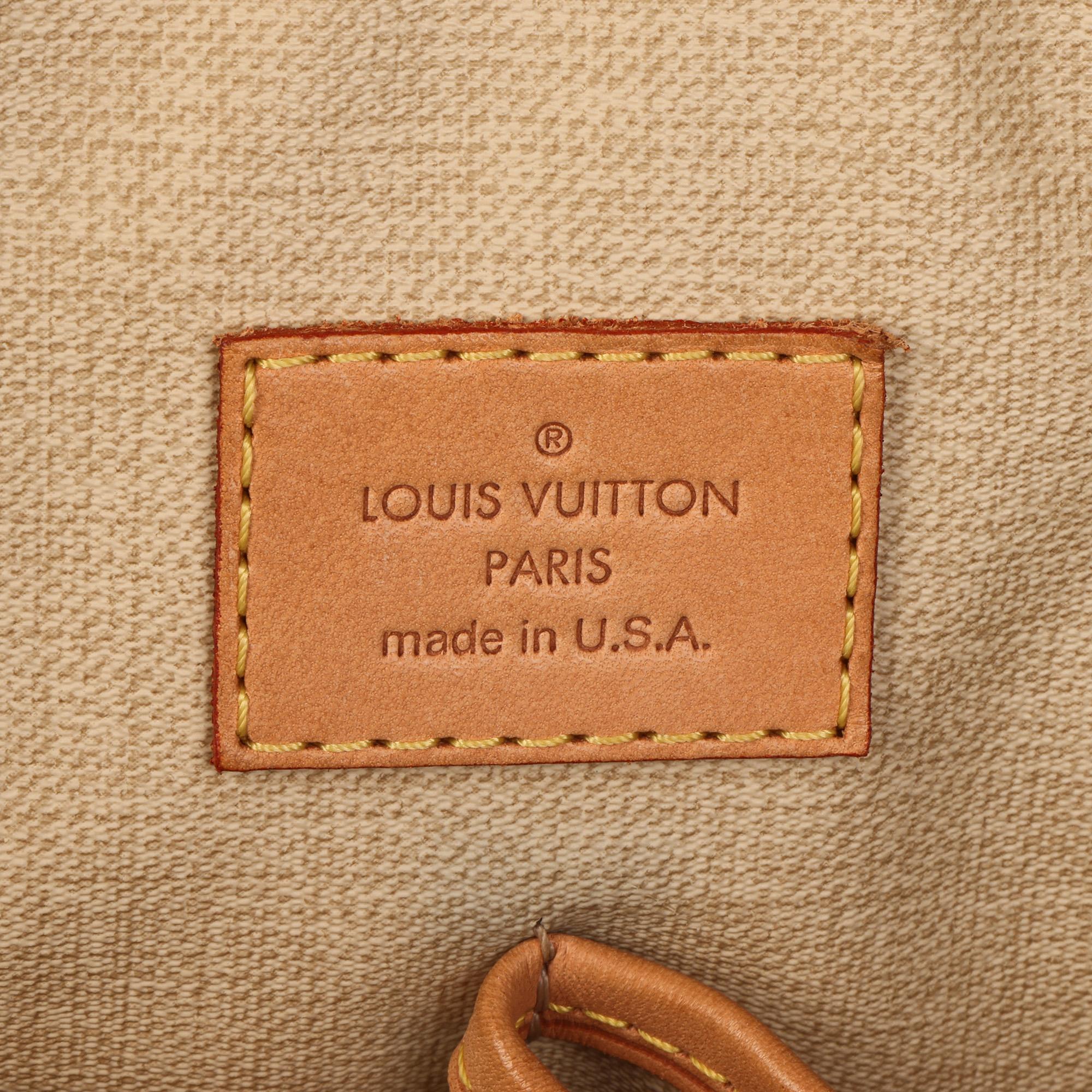 LOUIS VUITTON Brown Monogram Coated Canvas & Vachetta Leather Trouville 2