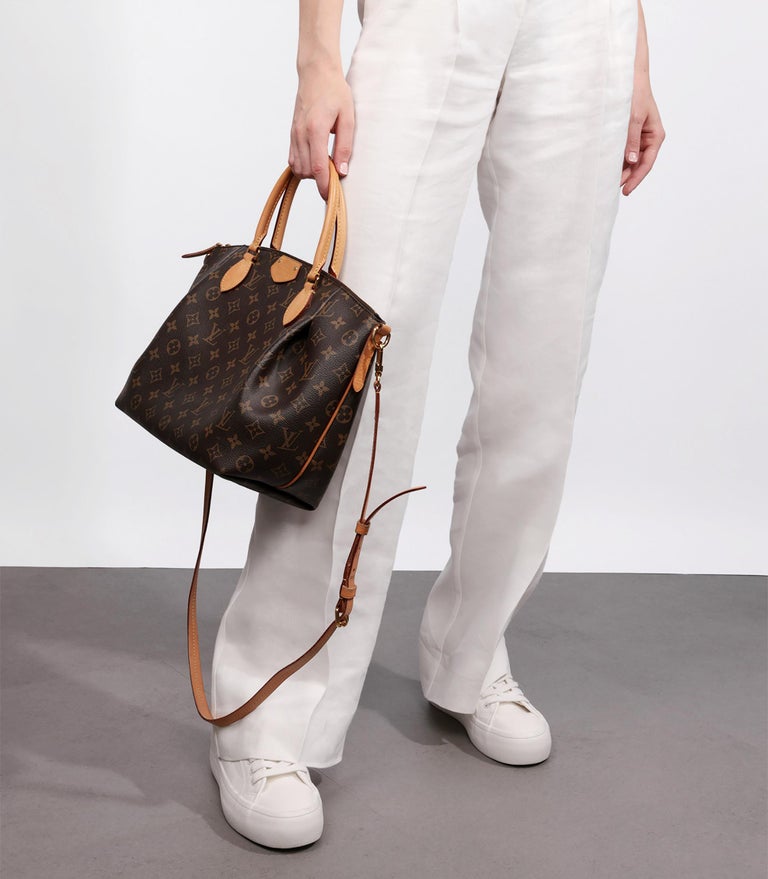 Louis Vuitton Brown Monogram Coated Canvas and Vachetta Leather Turenne MM  For Sale at 1stDibs