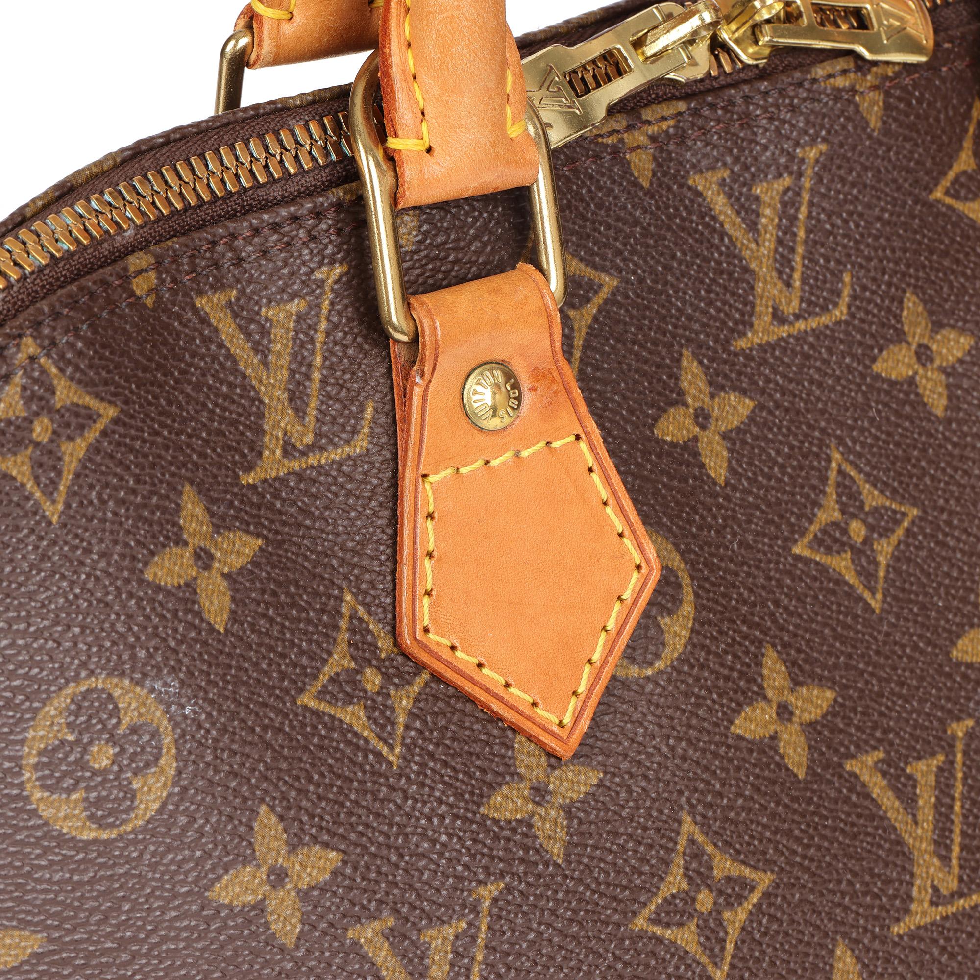 LOUIS VUITTON Brown Monogram Coated Canvas & Vachetta Leather Vintage Alma PM 4