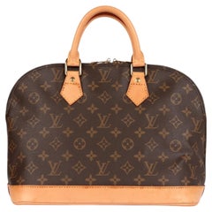 Louis Vuitton Brown Monogram Coated Canvas & Vachetta Leather Vintage Alma PM