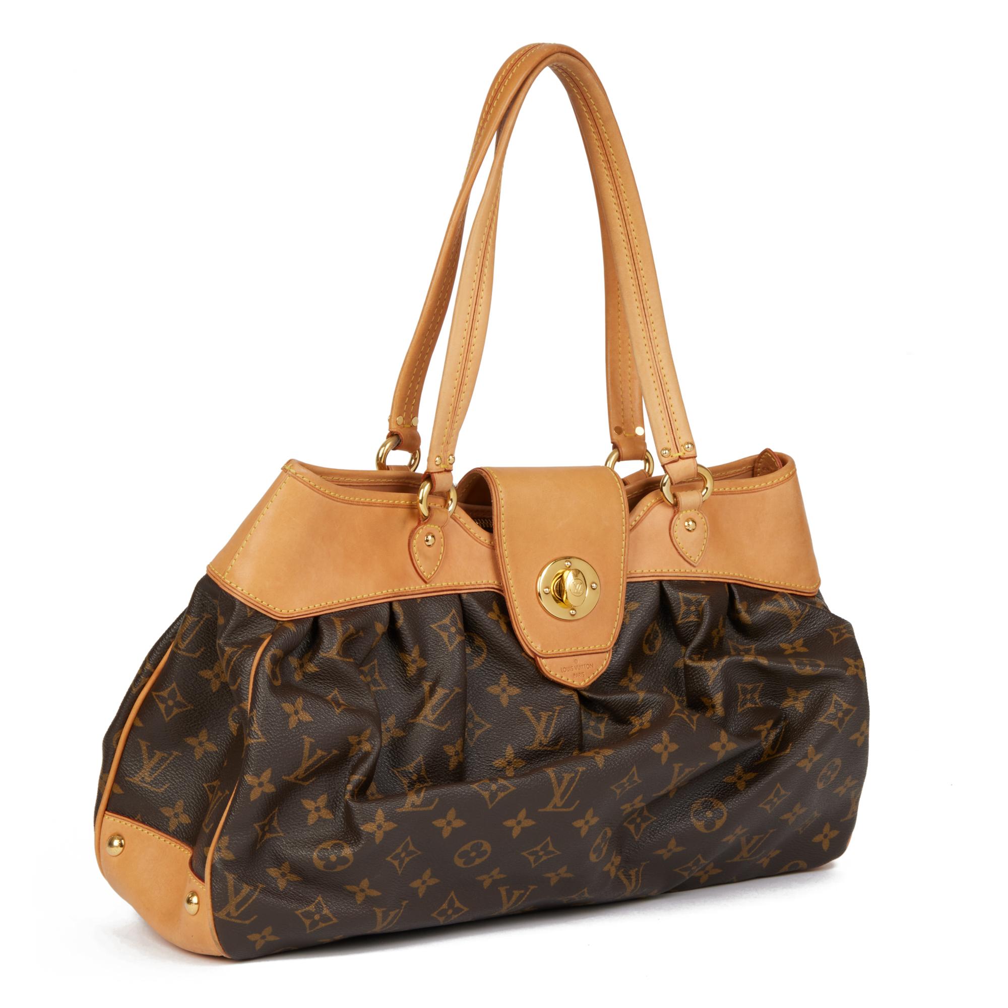 LOUIS VUITTON
Brown Monogram Coated Canvas & Vachetta Leather Vintage Boetie

Serial Number: SR2010
Age (Circa): 2000
Accompanied By: Louis Vuitton Dust Bag
Authenticity Details: Date Stamp (Made in France)
Gender: Ladies
Type: Shoulder,