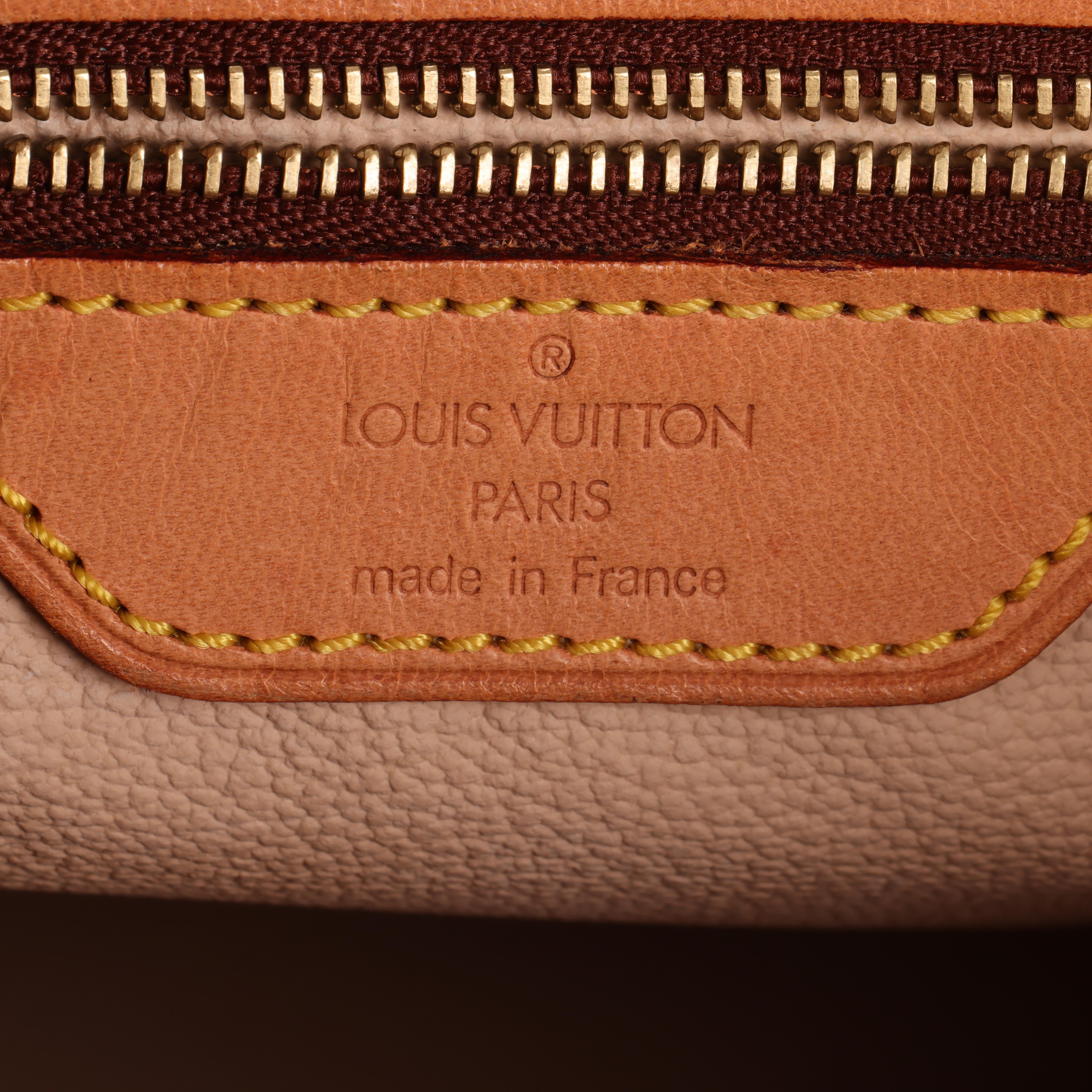 LOUIS VUITTON Brown Monogram Coated Canvas & Vachetta Leather Vintage Bucket Bag 6