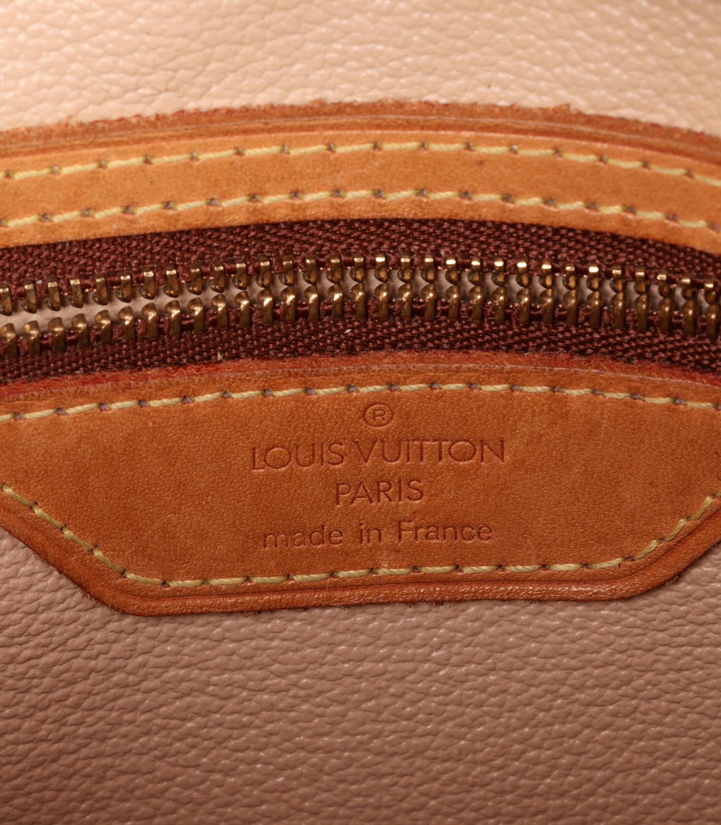 Louis Vuitton Brown Monogram Coated Canvas & Vachetta Leather Vintage Bucket Bag 2