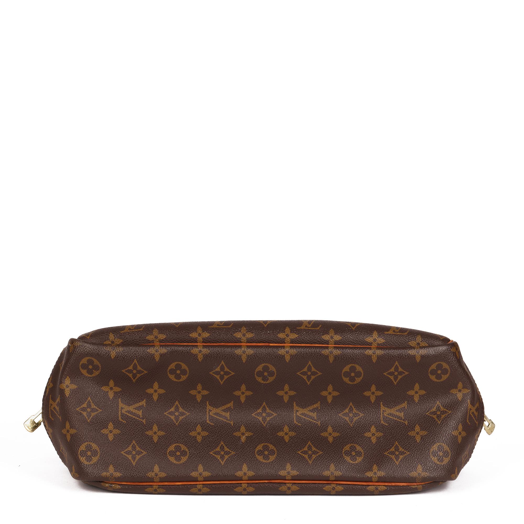 Louis Vuitton BROWN MONOGRAM COATED CANVAS & VACHETTA LEATHER VINTAGE DEAUVILLE 1