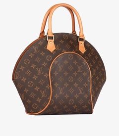 Louis Vuitton Brown Monogram Coated Canvas & Vachetta Leather Vintage Ellipse MM