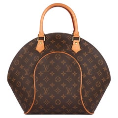 Louis Vuitton Brown Monogram Coated Canvas & Vachetta Leather Vintage Ellipse MM