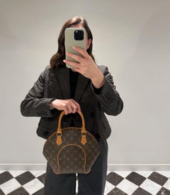 Louis Vuitton Brown Monogram Coated Canvas & Vachetta Leather Vintage Ellipse PM