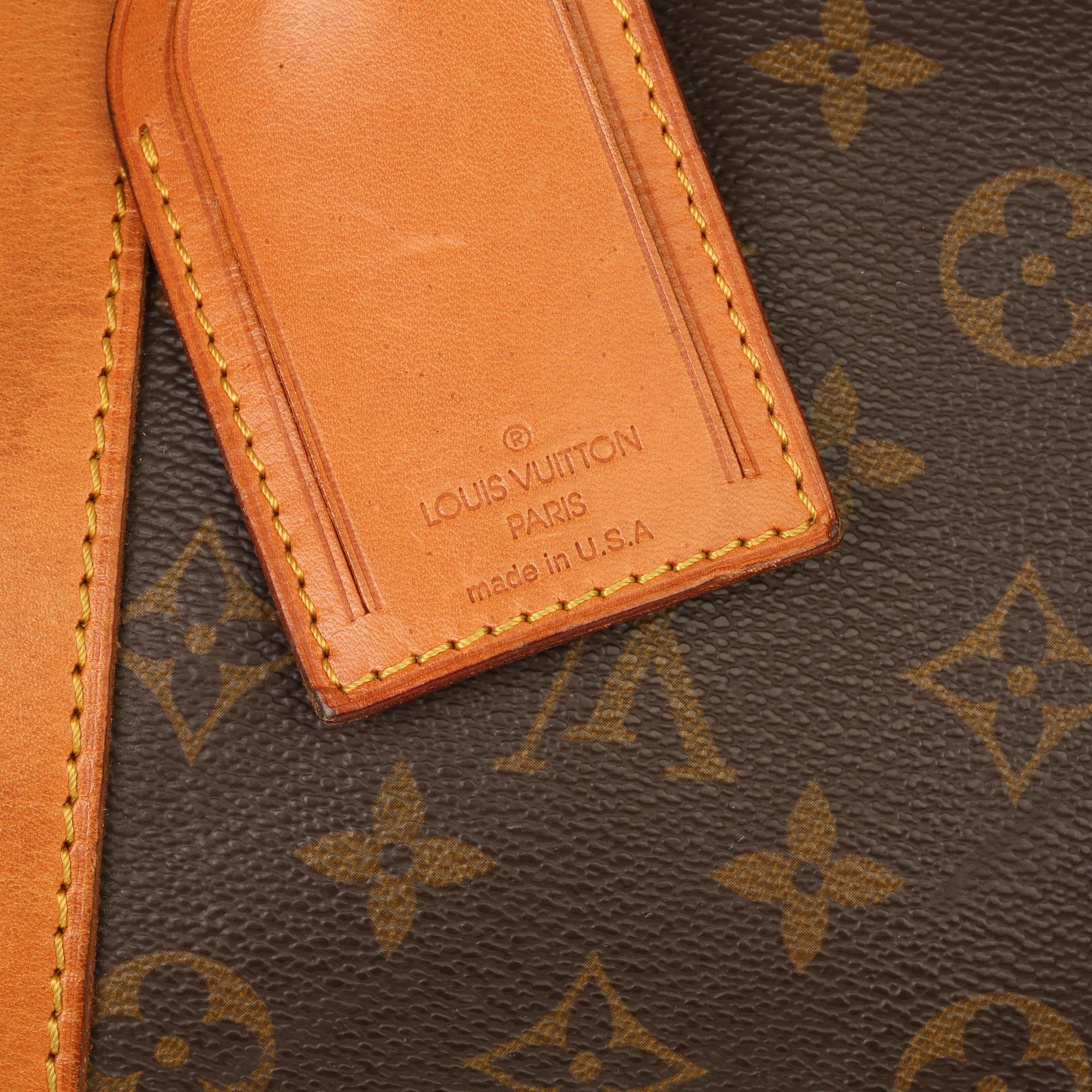 Louis Vuitton Brown Monogram Coated Canvas & Vachetta Leather Vintage Keepall 45 6