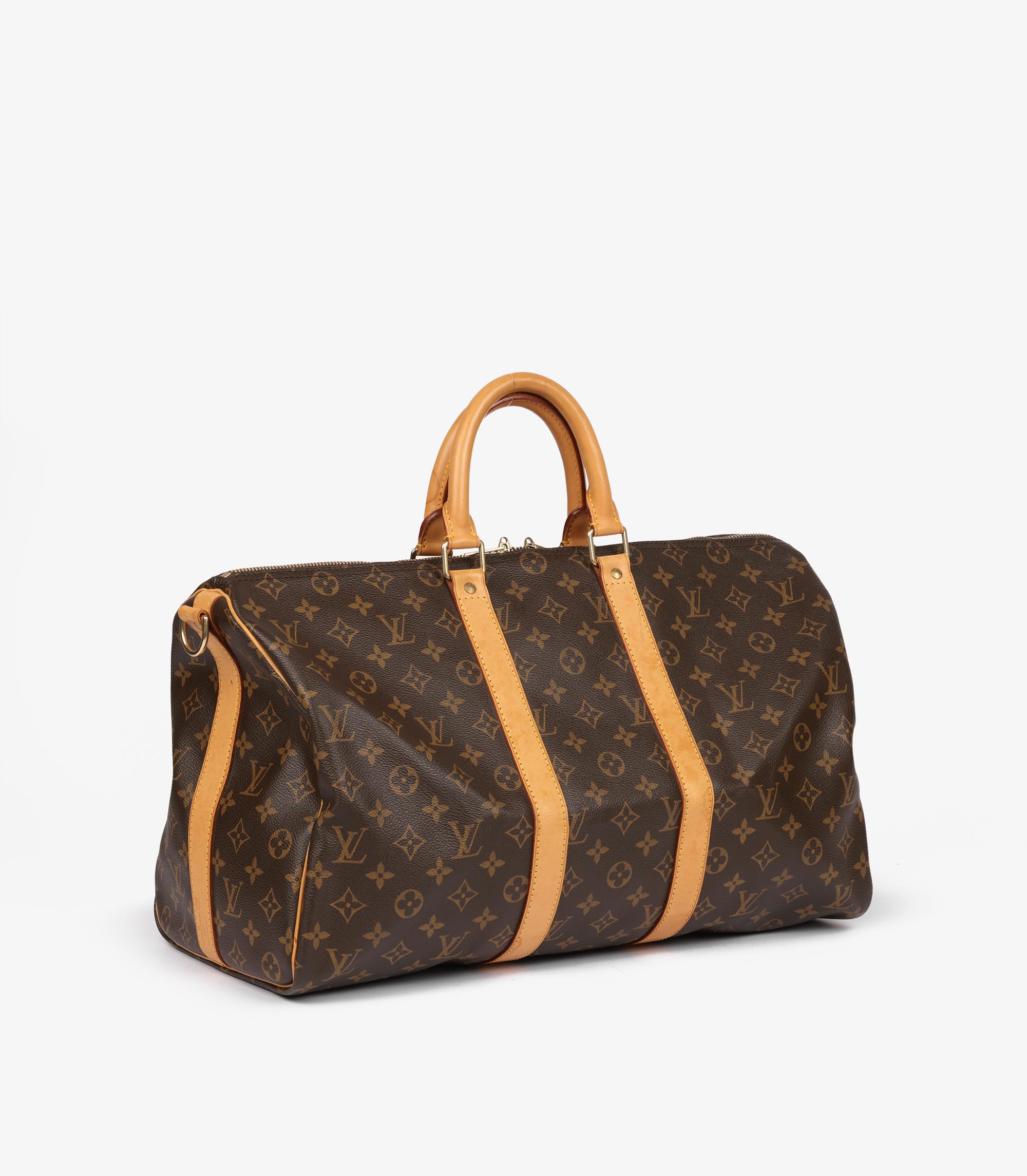 Louis Vuitton Brown Monogram Coated Canvas & Vachetta Leather Vintage Keepall 45 Bandoulière

Product Details
Xupes Ref: HB5837
Brand: Louis Vuitton
Model: Keepall 45 Bandoulière
Type: Travel
Serial Number: FL0063
Age: 2003
RRP: £1,960
Accompanied