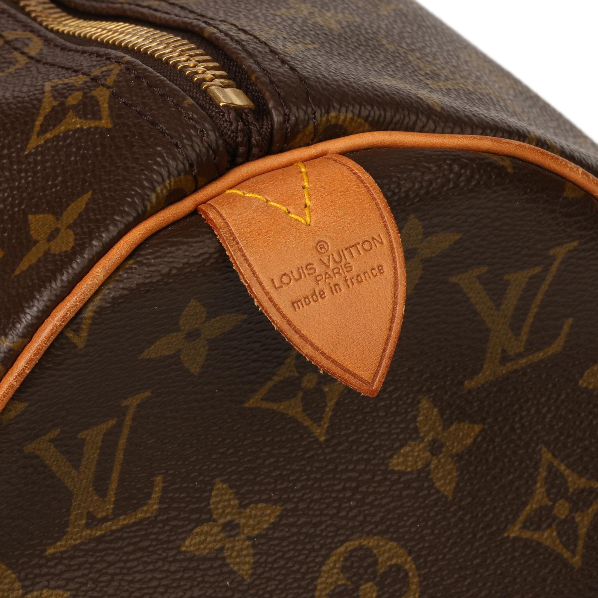 Louis Vuitton Brown Monogram Coated Canvas & Vachetta Leather Vintage Keepall 45 1
