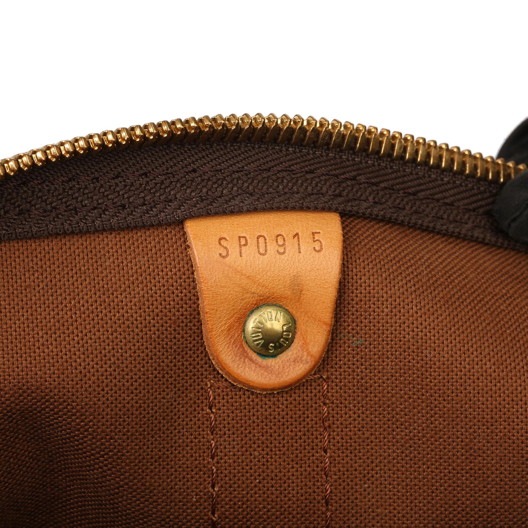 Louis Vuitton Brown Monogram Coated Canvas & Vachetta Leather Vintage Keepall 45 5
