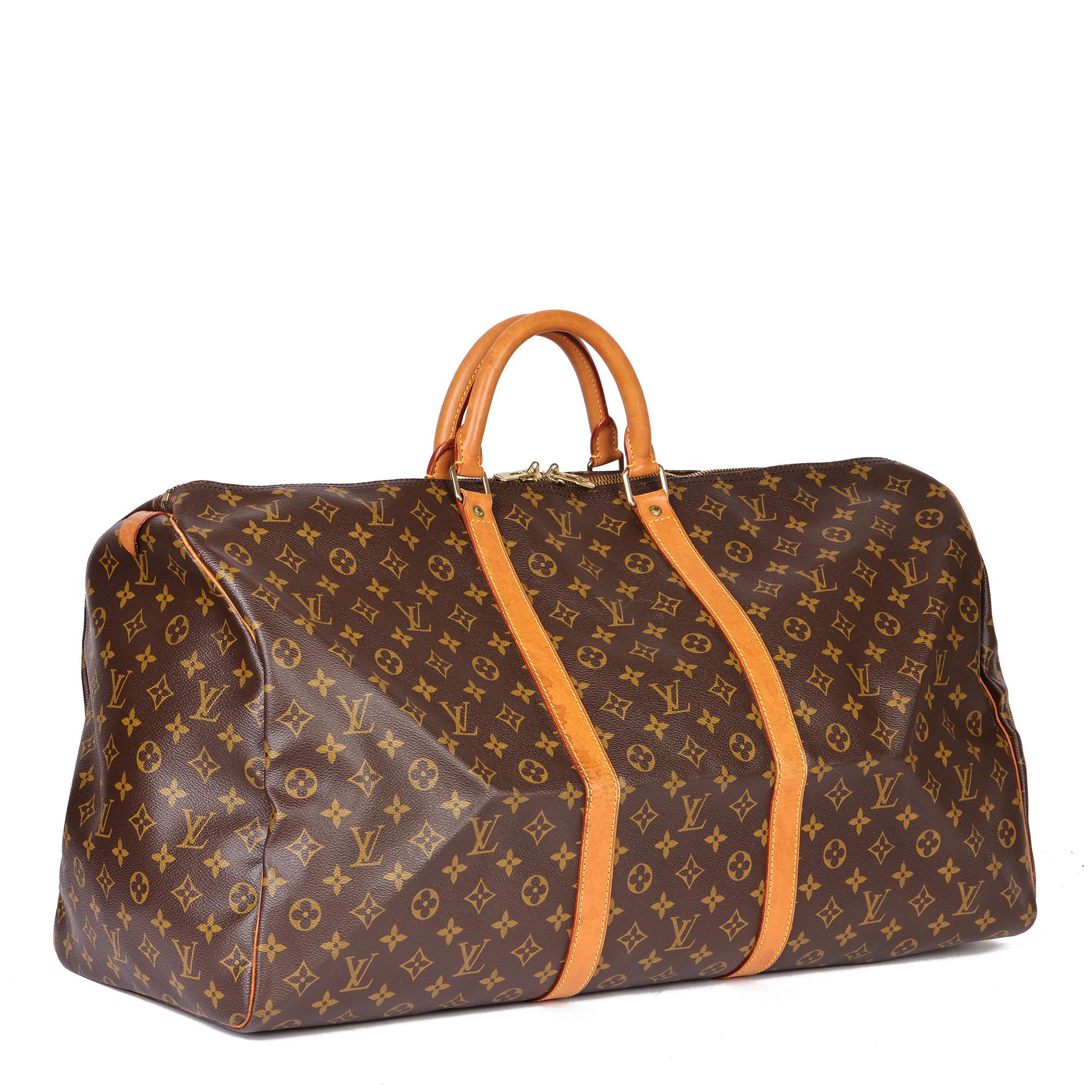 LOUIS VUITTON
Brown Monogram Coated Canvas & Vachetta Leather Vintage Keepall 50 

Serial Number: SP0955
Age (Circa): 1995
Accompanied By: Louis Vuitton Dust Bag
Authenticity Details: Date Stamp (Made in France)
Gender: Ladies
Type: Travel

Colour: