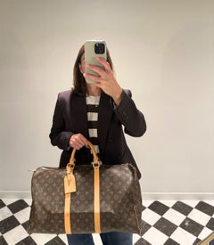 Louis Vuitton Brown Monogram Coated Canvas & Vachetta Leather Vintage Keepall 50