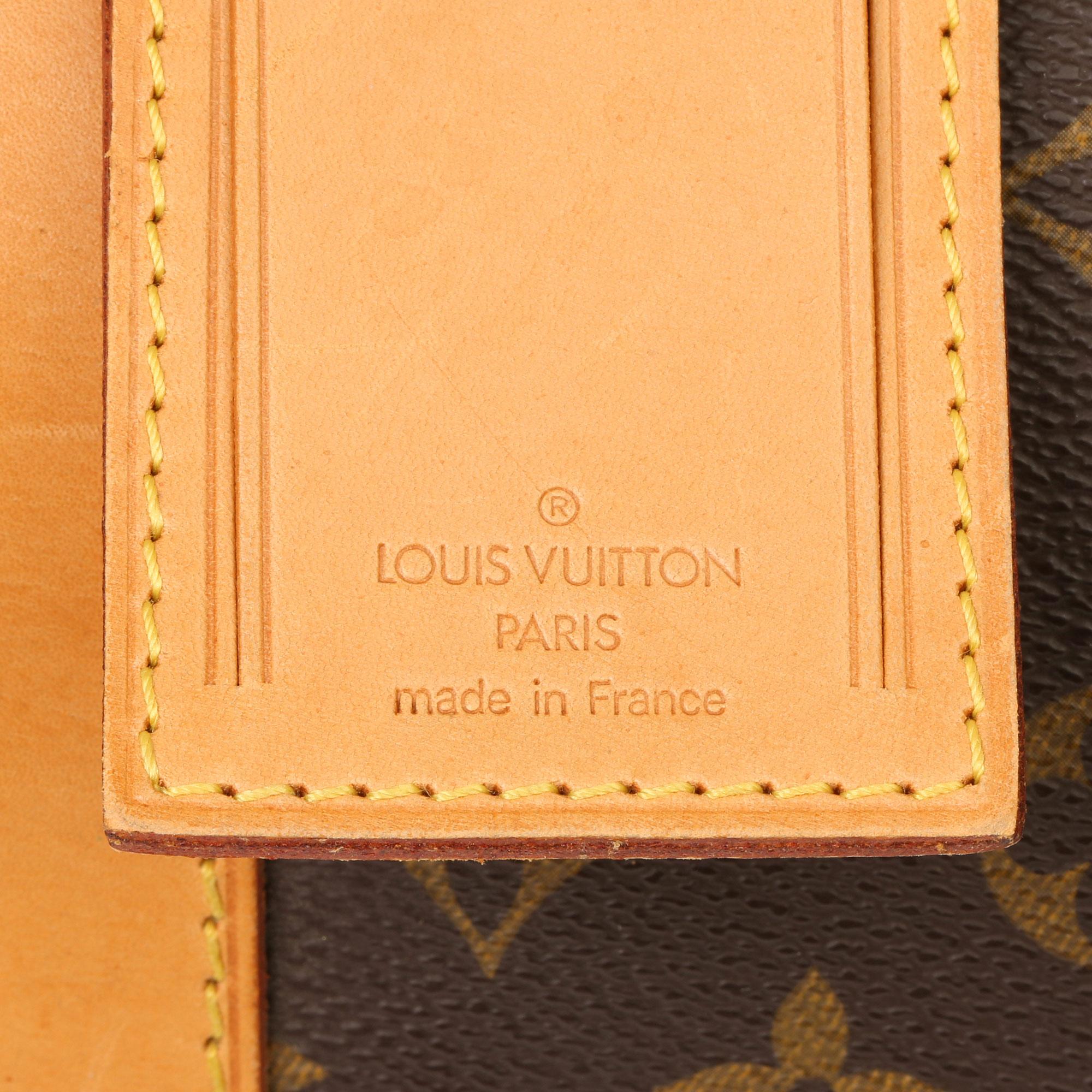 Louis Vuitton Brown Monogram Coated Canvas & Vachetta Leather Vintage Keepall 50 4