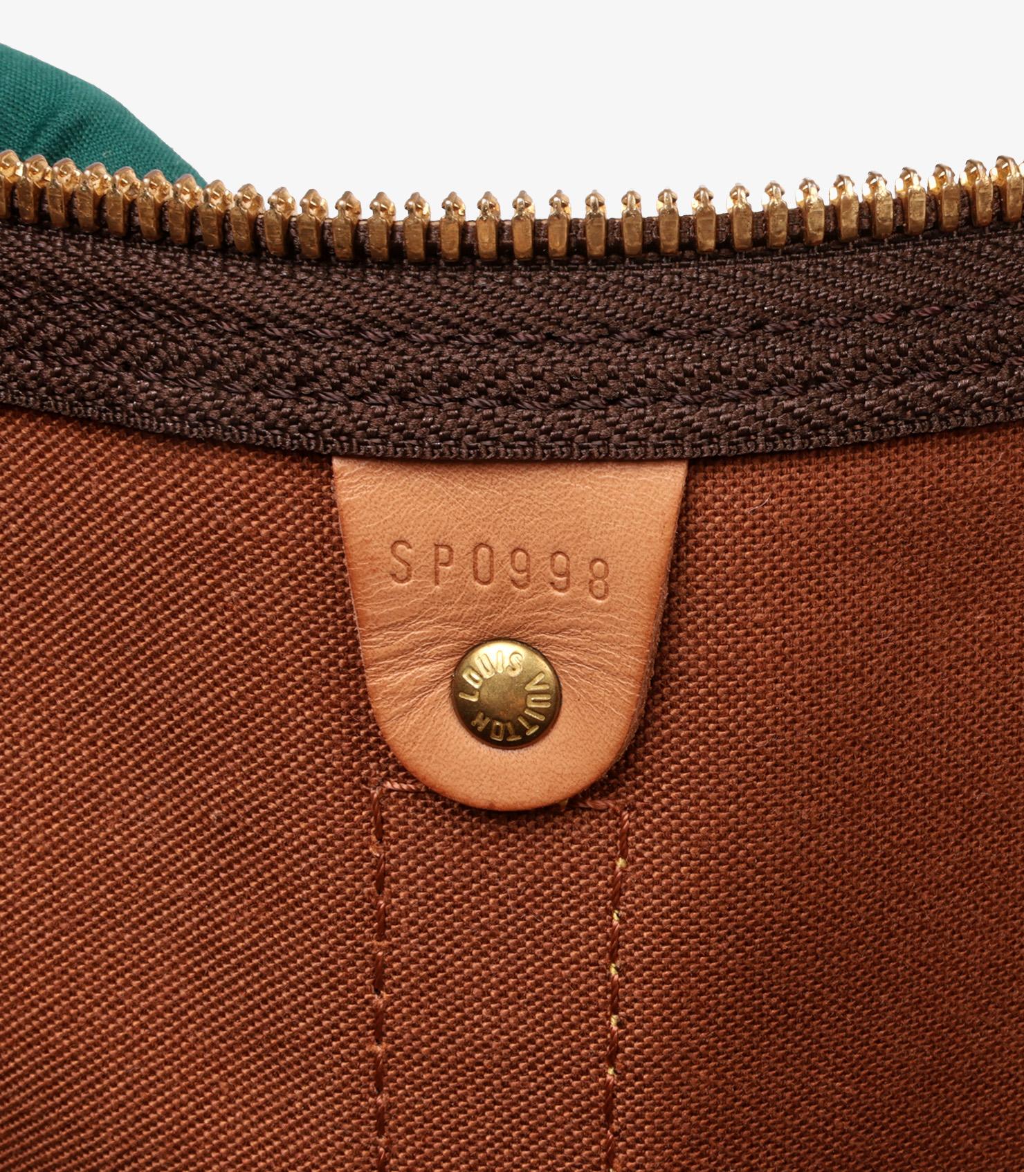 Louis Vuitton Brown Monogram Coated Canvas & Vachetta Leather Vintage Keepall 50 5