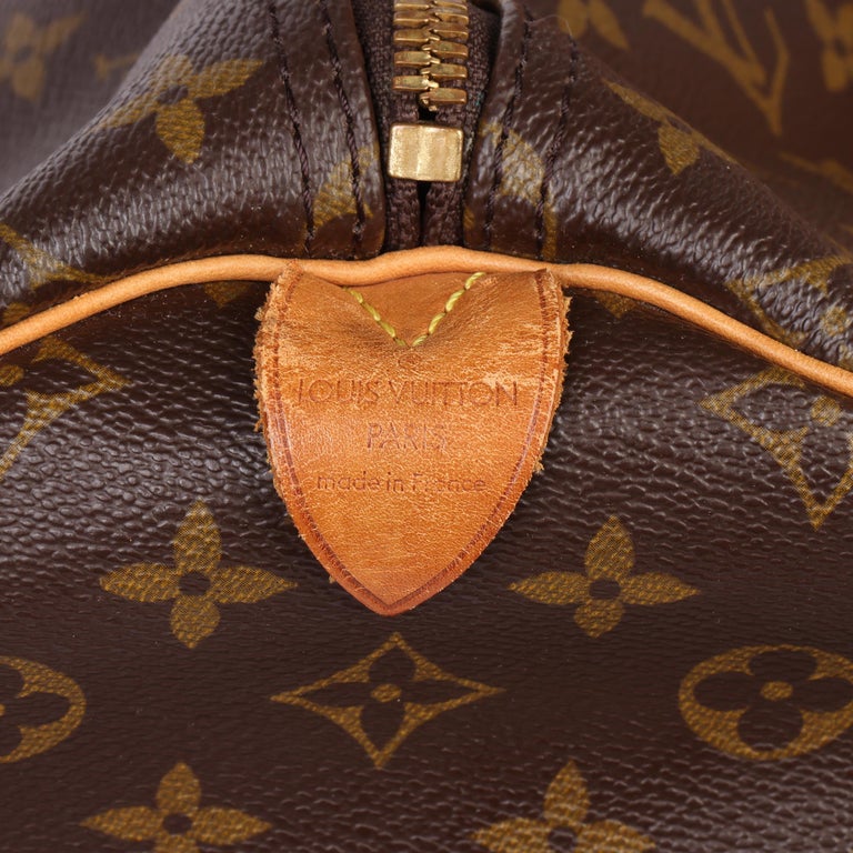 Authenticated Used Louis Vuitton Boston Bag Keepol 55 Brown Beige Monogram  M41424 Nume MI0951 LOUIS VUITTON Handbag Unisex LV 