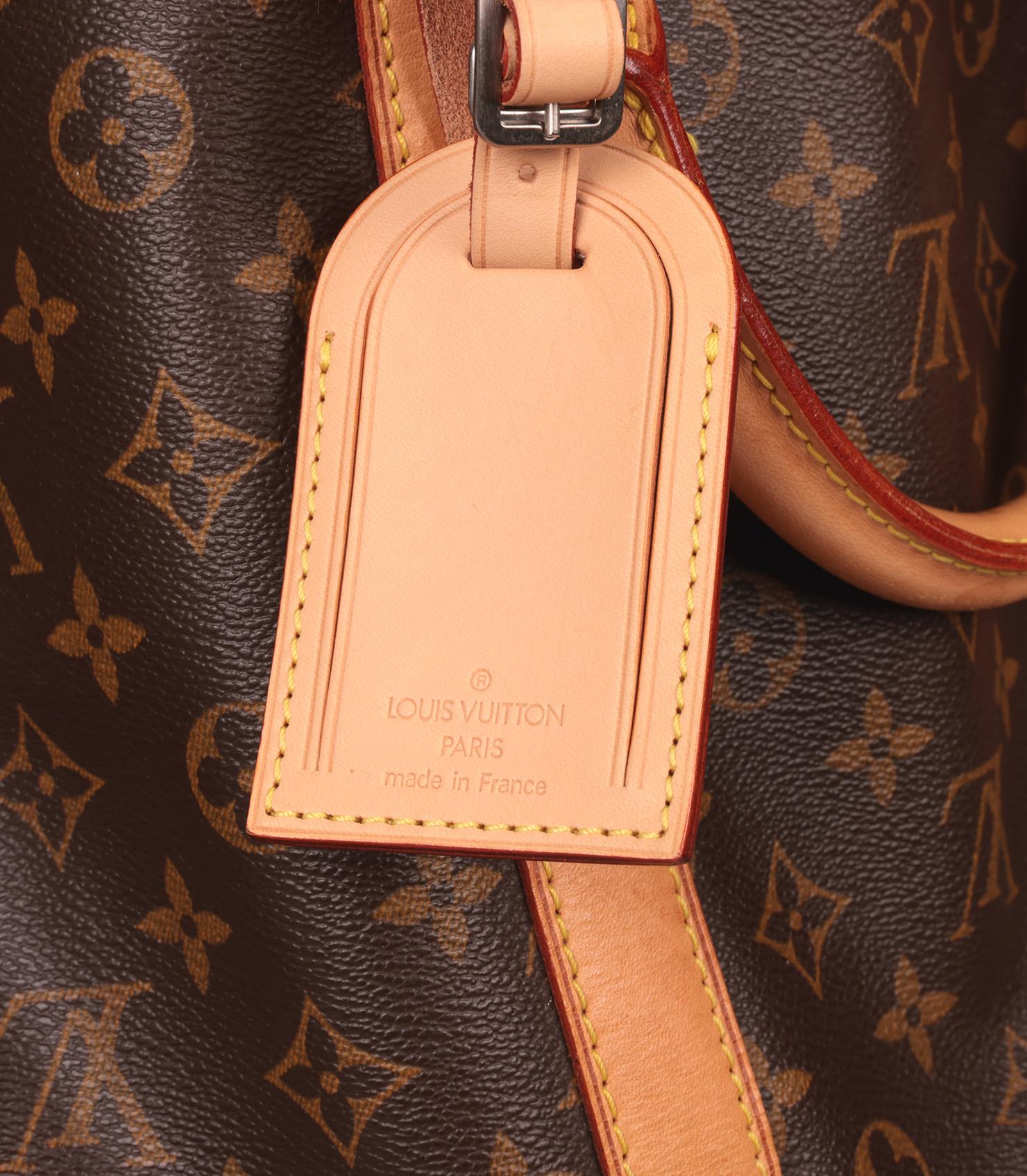 Louis Vuitton Brown Monogramm beschichtetem Segeltuch & Vachetta Leder Vintage Keepall 60 3
