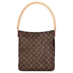 Louis Vuitton Brown Monogram Coated Canvas & Vachetta Leather Vintage Looping GM