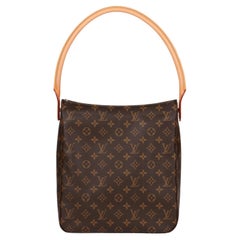 Louis Vuitton Brown Monogram Coated Canvas & Vachetta Leather Vintage Looping GM
