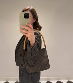 Louis Vuitton Brown Monogram Coated Canvas & Vachetta Leather Vintage Looping MM