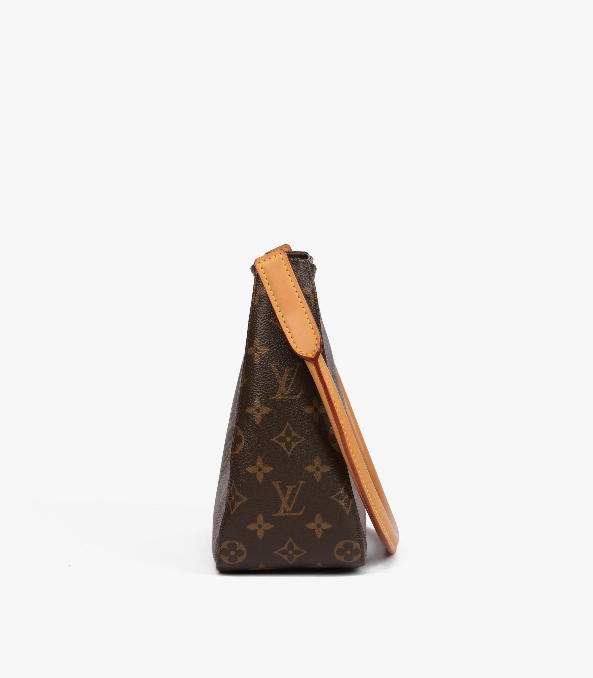 Louis Vuitton Brown Monogram Coated Canvas & Vachetta Leather Vintage Looping MM Excellent état - En vente à Bishop's Stortford, Hertfordshire