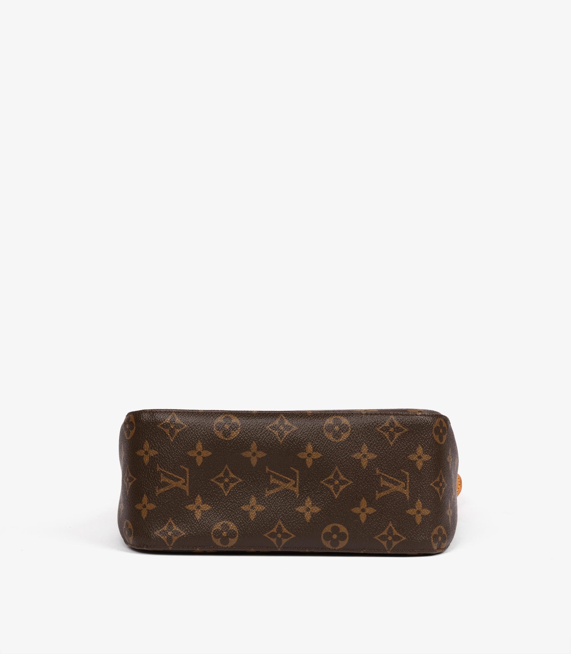 Louis Vuitton Brown Monogram Coated Canvas & Vachetta Leather Vintage Looping MM en vente 2
