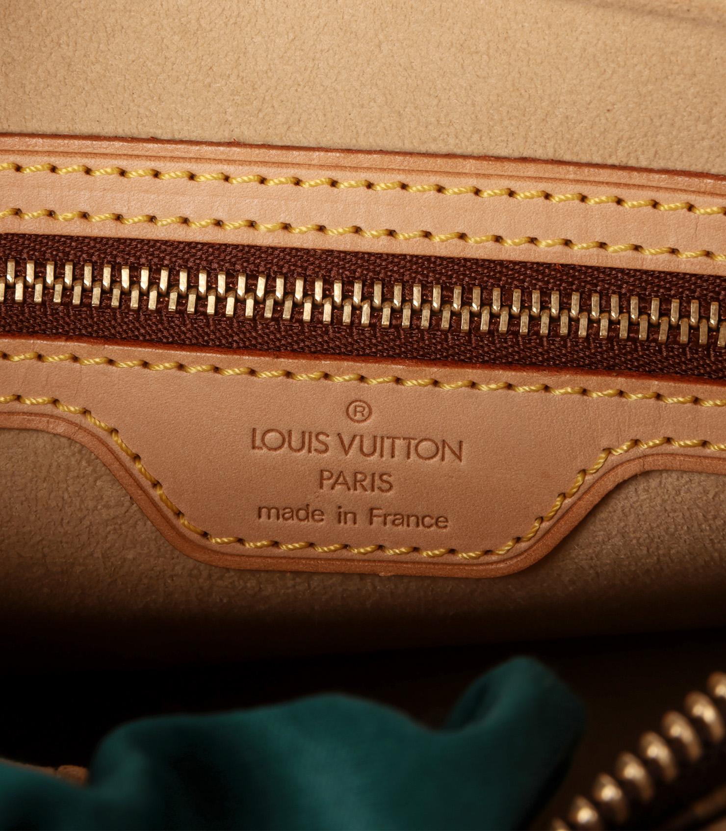 Louis Vuitton Brown Monogram Coated Canvas & Vachetta Leather Vintage Looping MM 5
