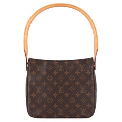 Louis Vuitton Brown Monogram Coated Canvas & Vachetta Leather Vintage Looping MM