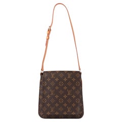 Louis Vuitton Brown Monogram Coated Canvas & Vachetta Leather Vintage Musette Sa