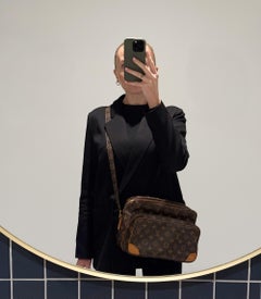 Louis Vuitton Brown Monogram Coated Canvas & Vachetta Leather Vintage Nile