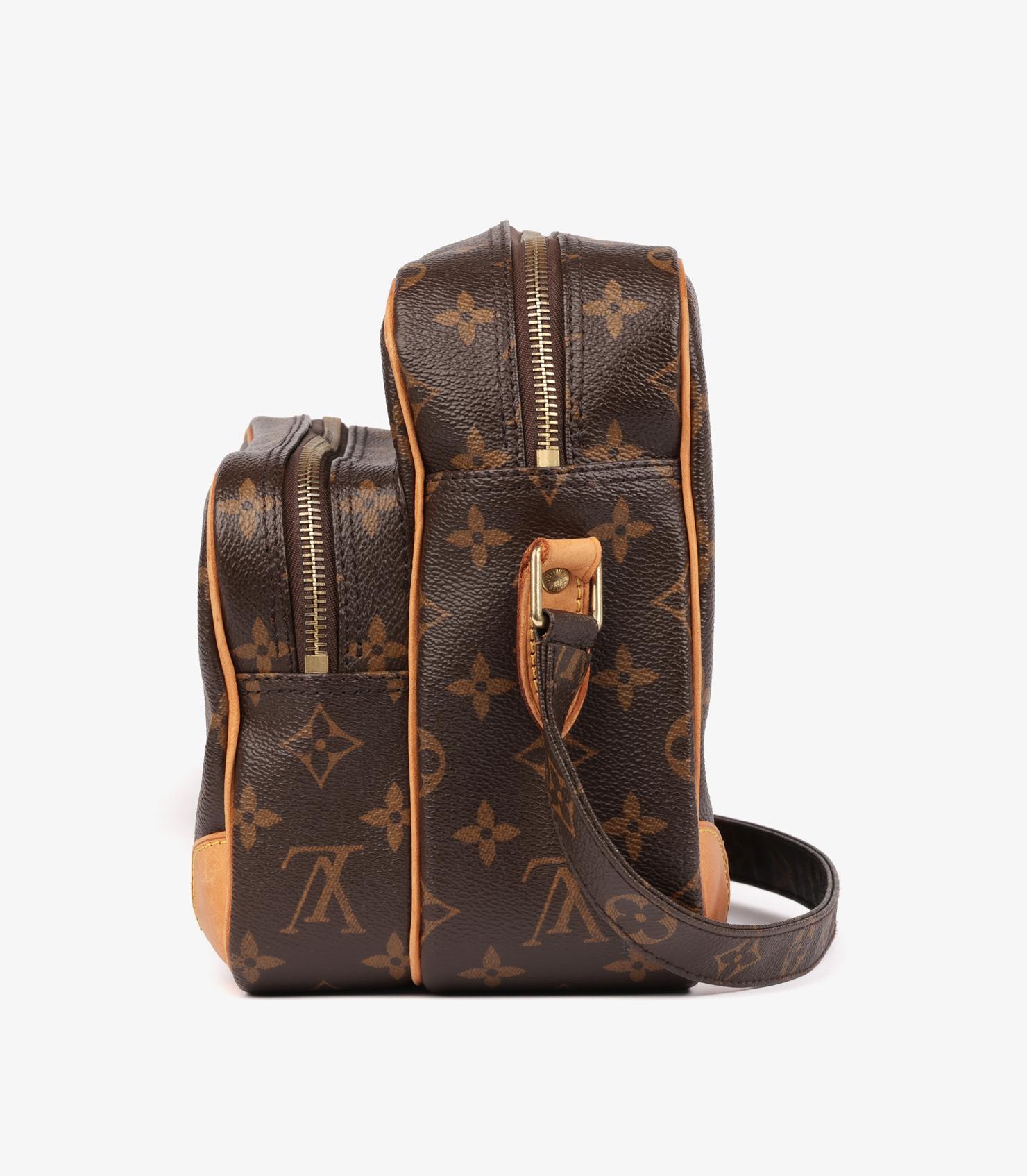 Louis Vuitton Brown Monogram Coated Canvas & Vachetta Leather Vintage Nile Unisexe en vente