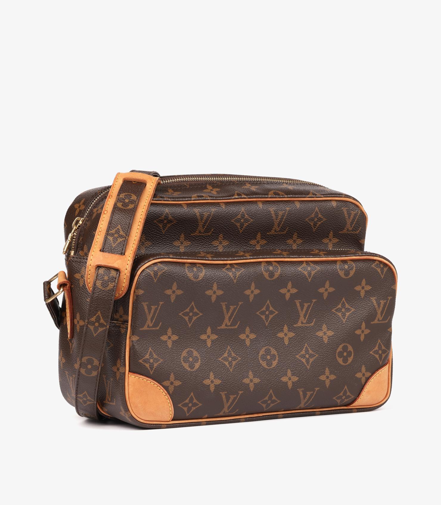 Louis Vuitton Brown Monogram Coated Canvas & Vachetta Leather Vintage Nile en vente 3
