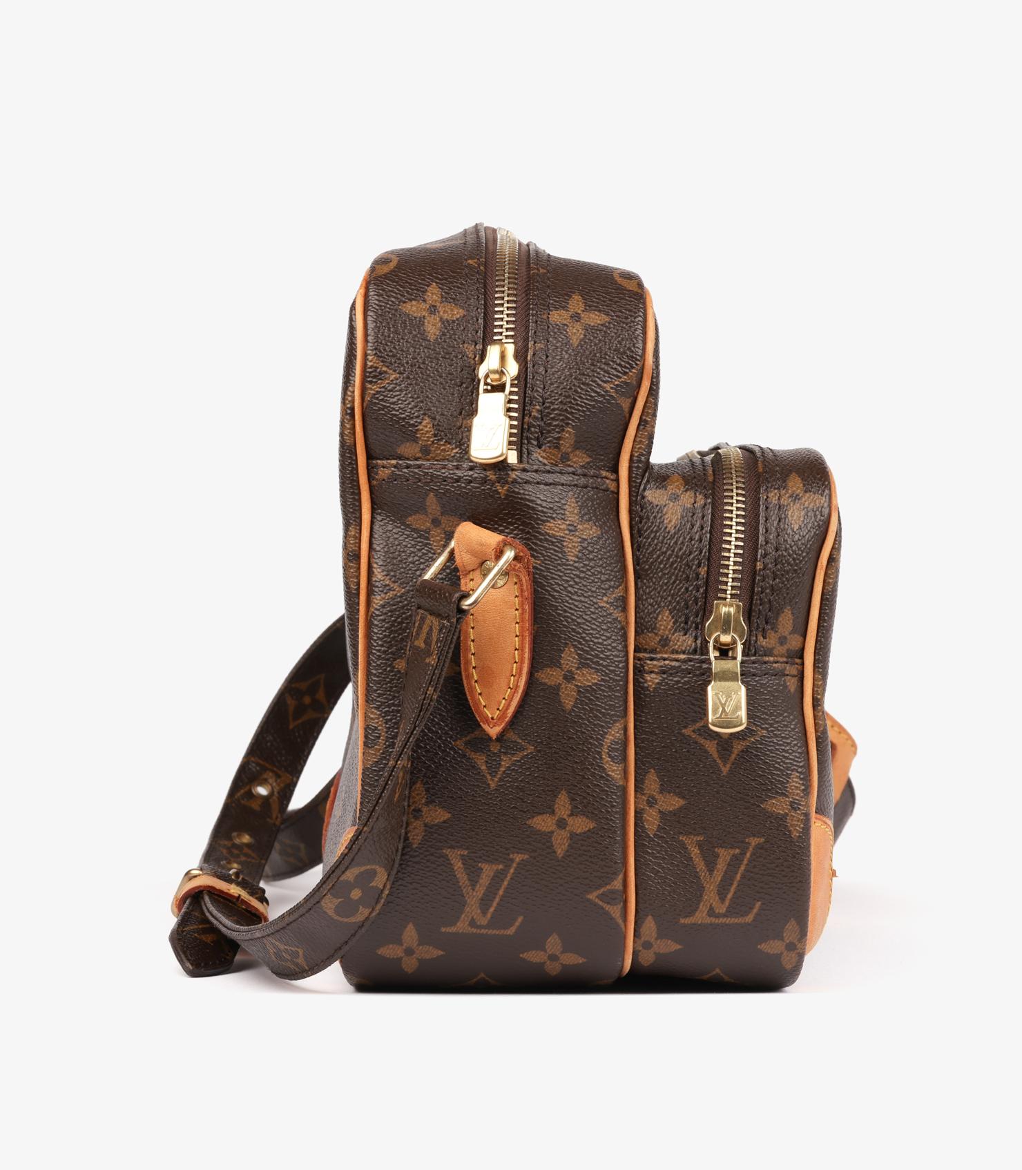 Louis Vuitton Brown Monogram Coated Canvas & Vachetta Leather Vintage Nile en vente 4