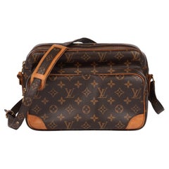 Louis Vuitton Brown Monogram Coated Canvas & Vachetta Leather Vintage Nile