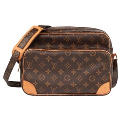 Louis Vuitton Brown Monogram Coated Canvas & Vachetta Leather Vintage Nile