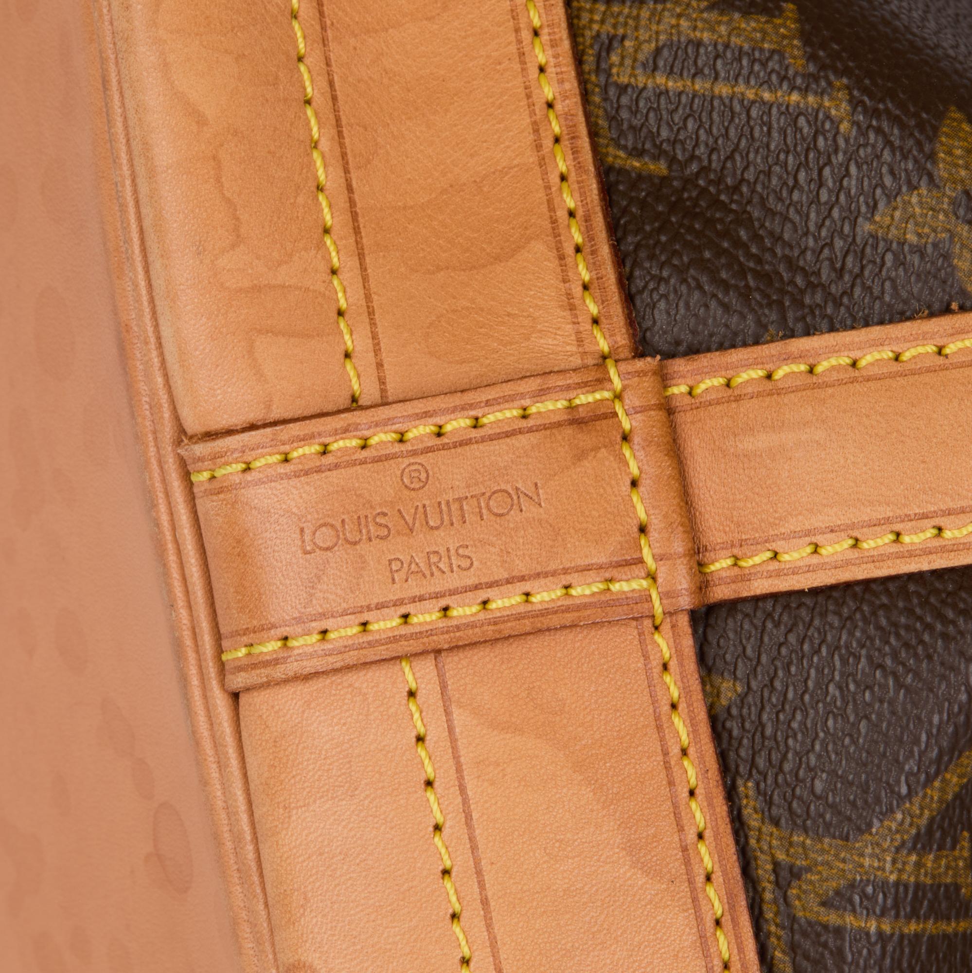 LOUIS VUITTON Brown Monogram Coated Canvas & Vachetta Leather Vintage Noé 3