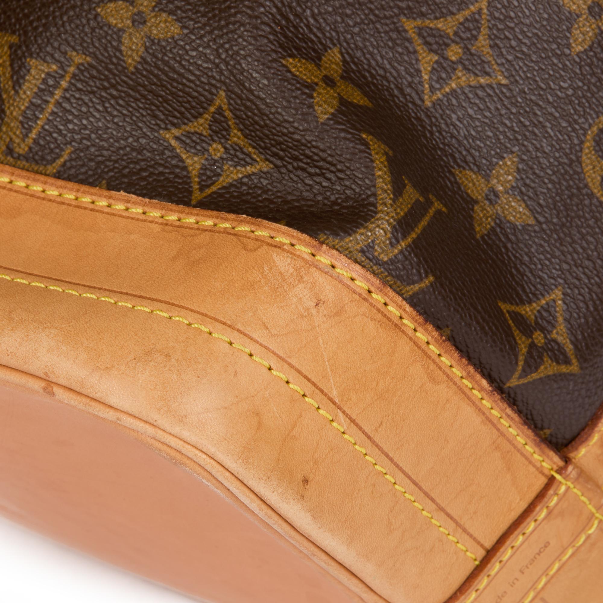 LOUIS VUITTON Brown Monogram Coated Canvas & Vachetta Leather Vintage Noé 4