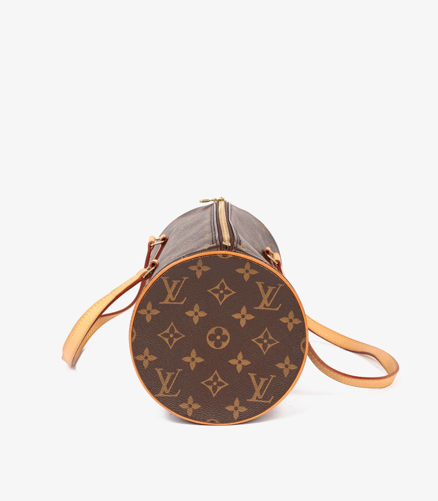 Louis Vuitton Brown Monogram Coated Canvas & Vachetta Leather Vintage Papillon 1