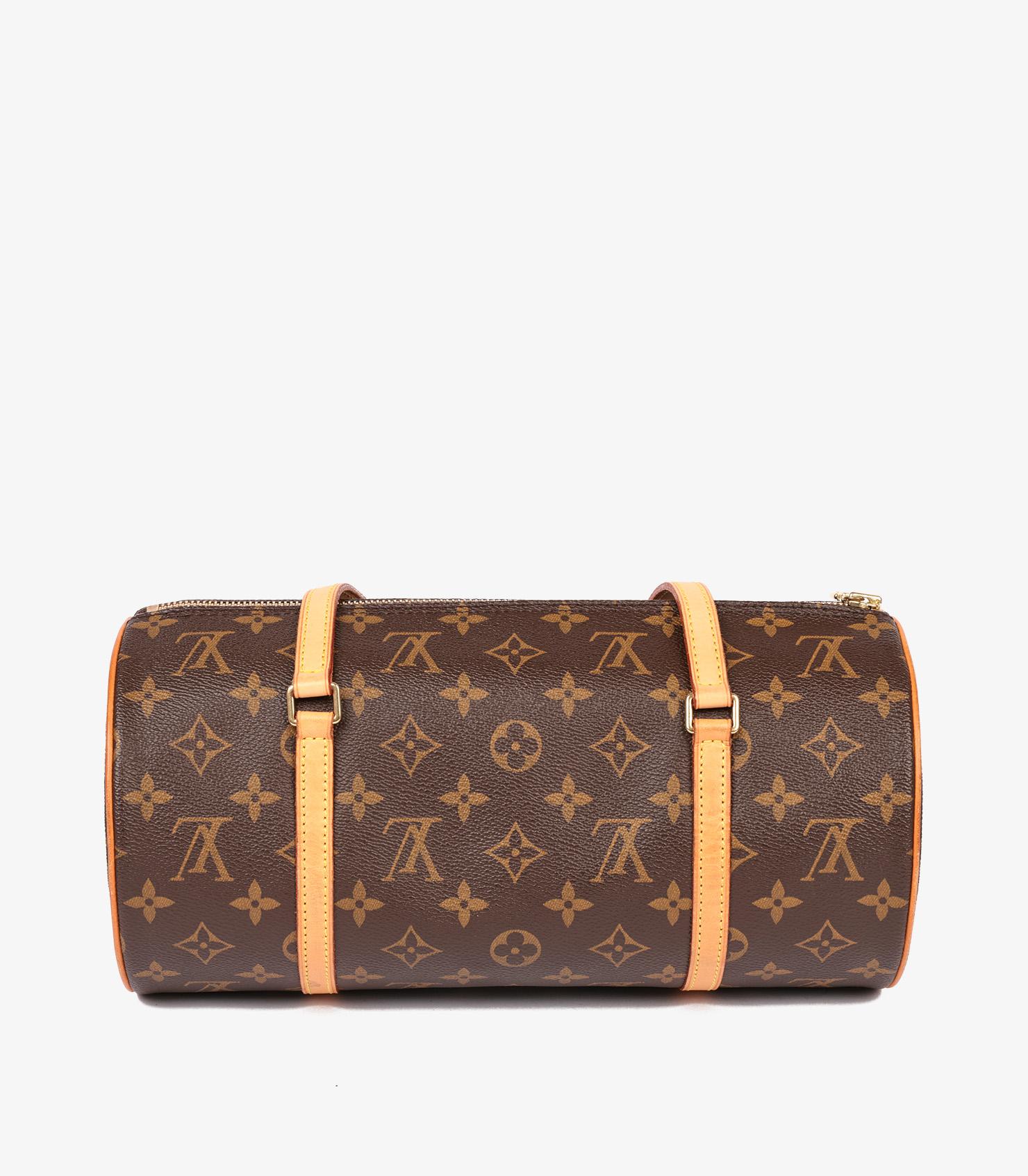 Louis Vuitton Brown Monogram Coated Canvas & Vachetta Leather Vintage Papillon 2