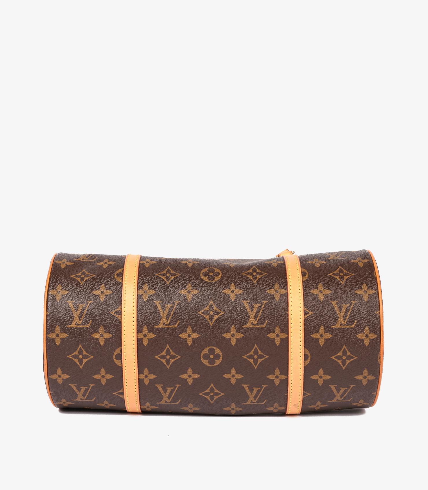 Louis Vuitton Brown Monogram Coated Canvas & Vachetta Leather Vintage Papillon 3