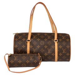 Louis Vuitton Brown Monogram Coated Canvas & Vachetta Leather Vintage Papillon