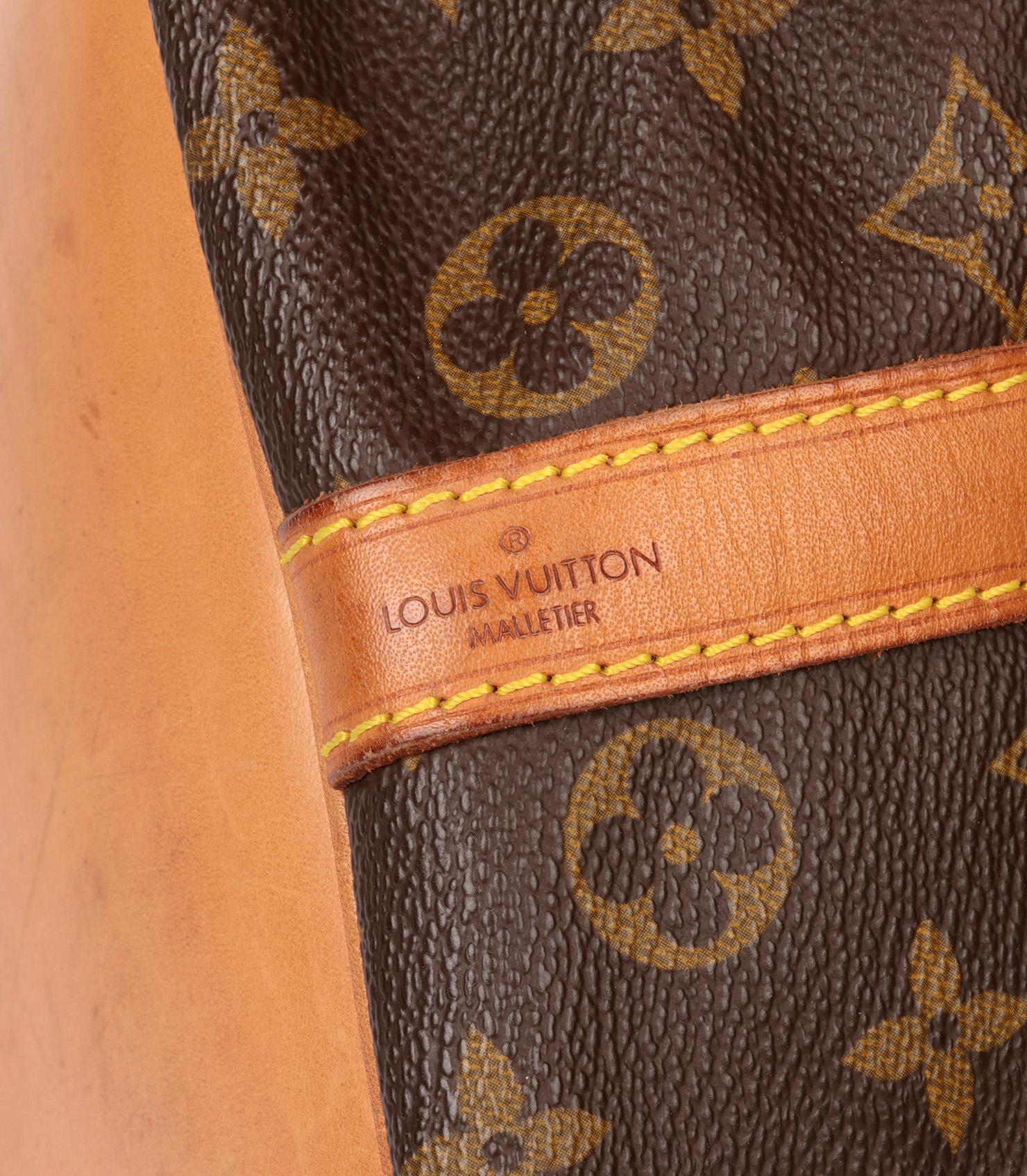 Louis Vuitton Brown Monogram Coated Canvas & Vachetta Leather Vintage Petit Noé 4