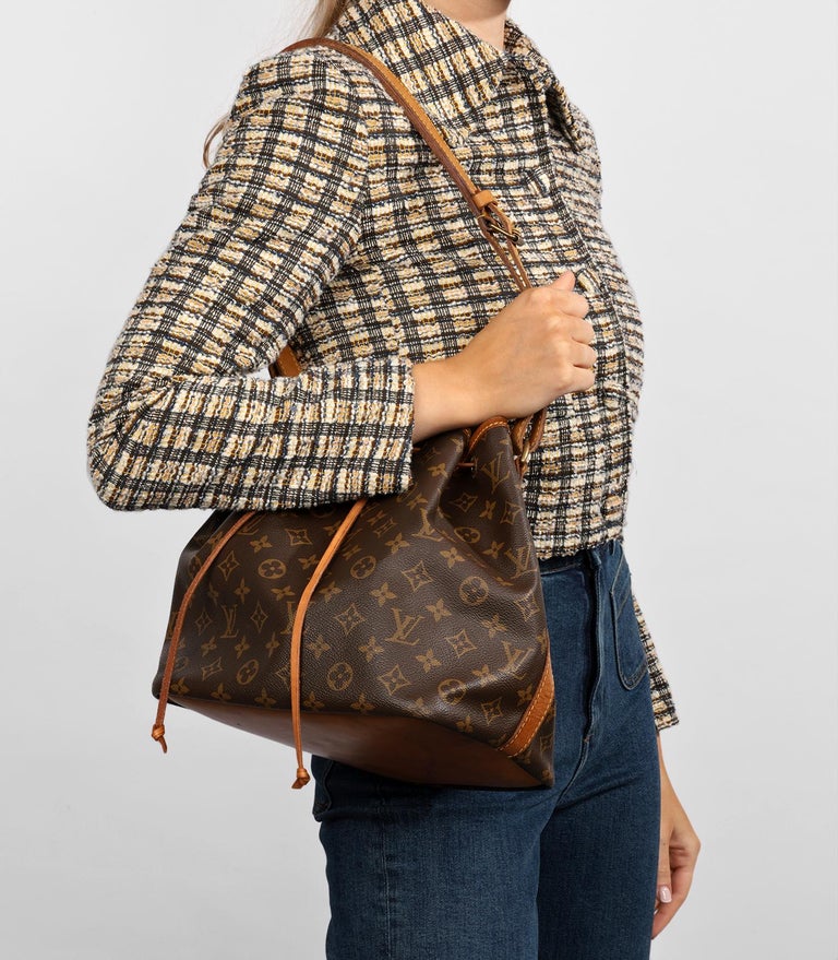 Louis Vuitton Brown Monogram Coated Canvas and Vachetta Leather Mini Noe  For Sale at 1stDibs
