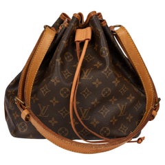 Louis Vuitton Brown Monogram Coated Canvas & Vachetta Leather Vintage Petite Noé