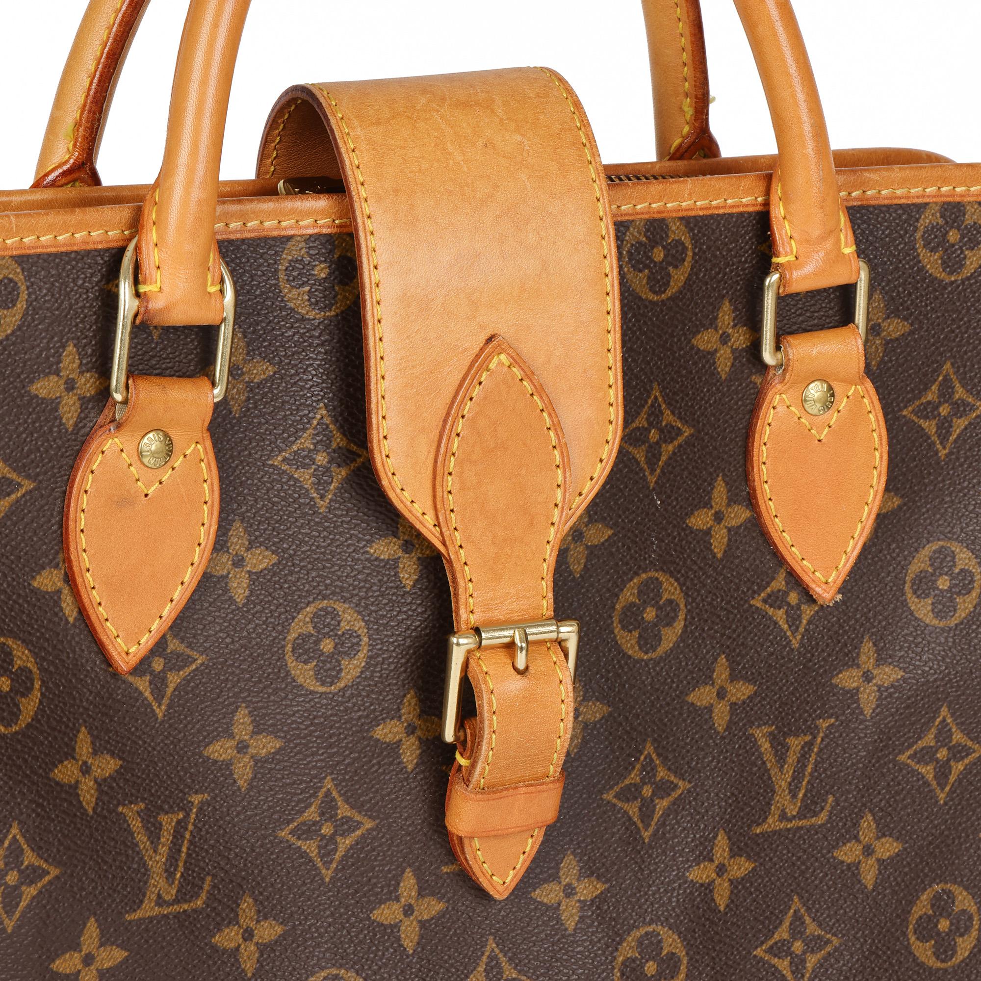 Women's LOUIS VUITTON Brown Monogram Coated Canvas & Vachetta Leather Vintage Rivoli