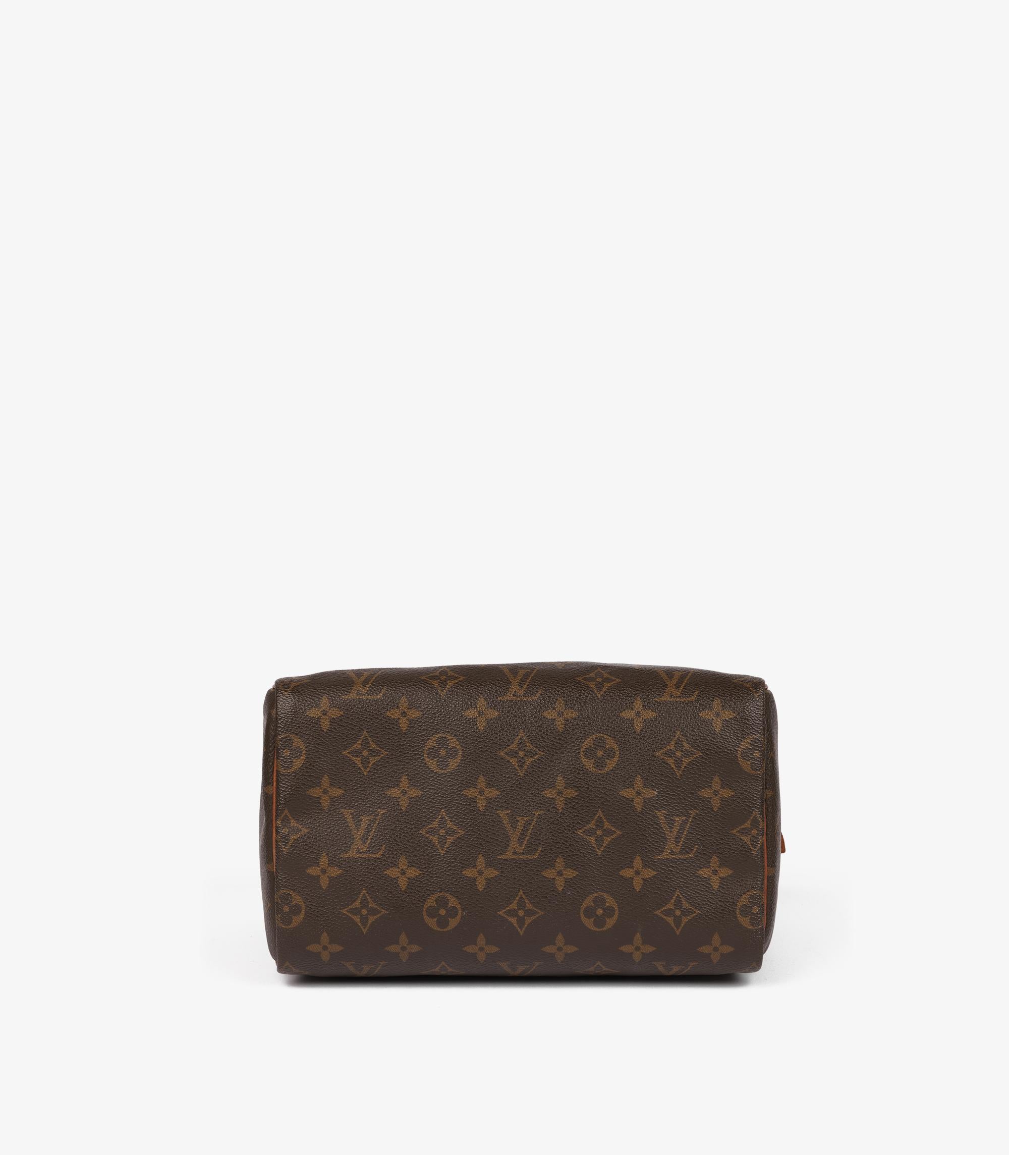 Louis Vuitton Brown Monogram Coated Canvas & Vachetta Leather Vintage Speedy 25 en vente 1